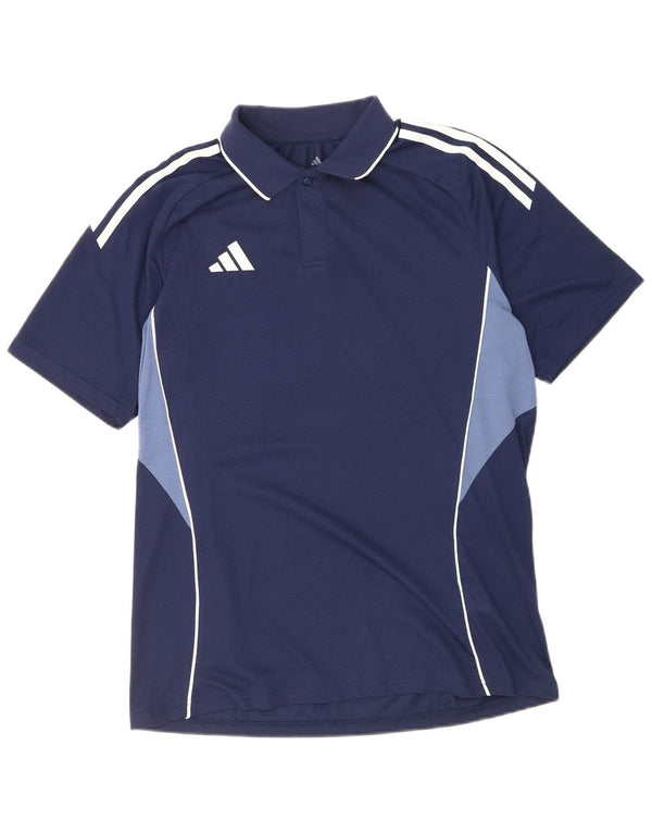 Adidas Mens Regular Fit Polo Shirt Medium Navy Blue Colourblock Polyester