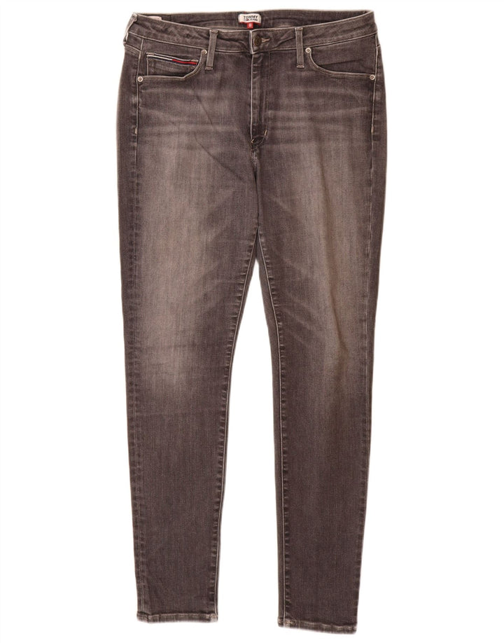TOMMY HILFIGER Womens Skinny Jeans W32 L30 Grey Cotton