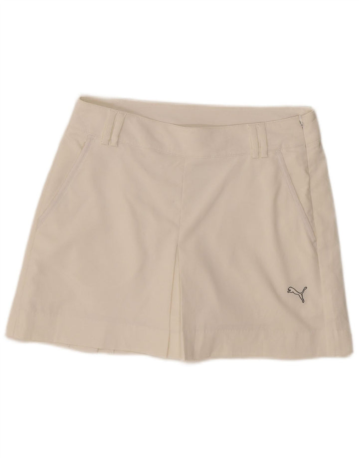 Puma Womens Skort UK 10 Small Off White Polyester