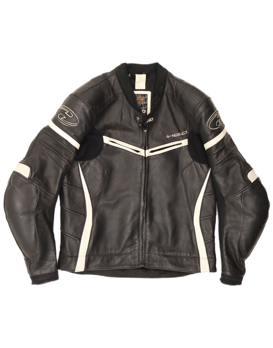 Held Mens Motorstyle Graphic Racer Jacket Size 48 XL Black Colourblock