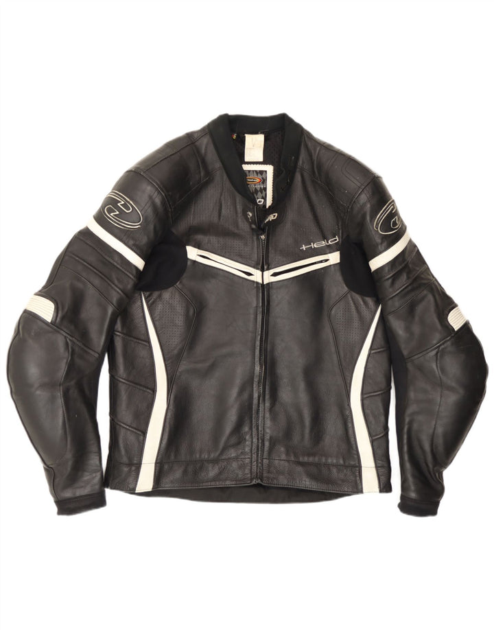 Held Mens Motorstyle Graphic Racer Jacket Size 48 XL Black Colourblock