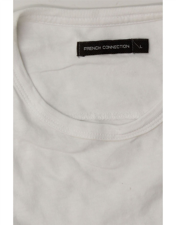 FRENCH CONNECTION Mens T-Shirt Top Large White