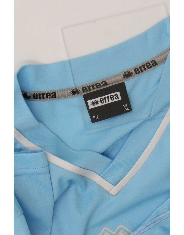 Errea Mens T-Shirt Top XL Blue Polyester