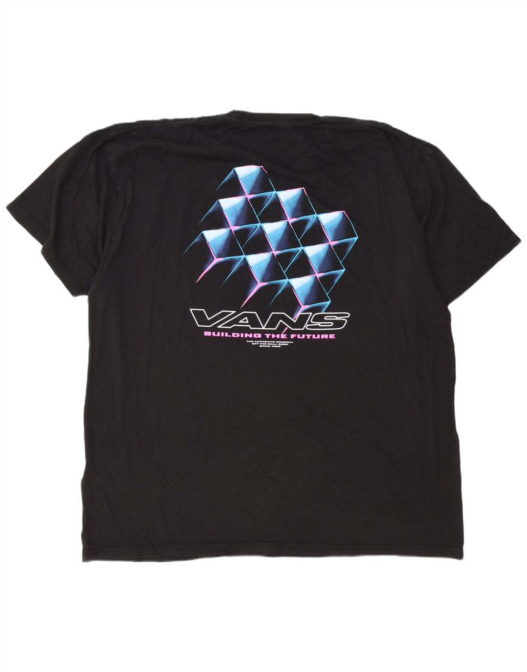 VANS Mens Classic Fit Graphic T-Shirt Top 2XL Black Cotton