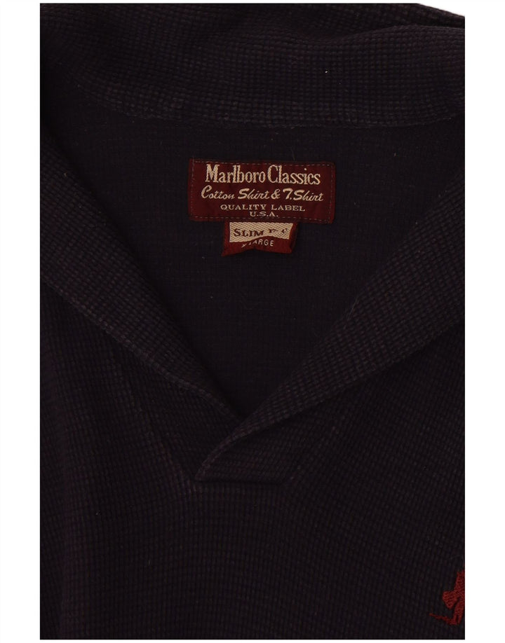 Marlboro Classics Mens Polo Shirt XL Navy Blue