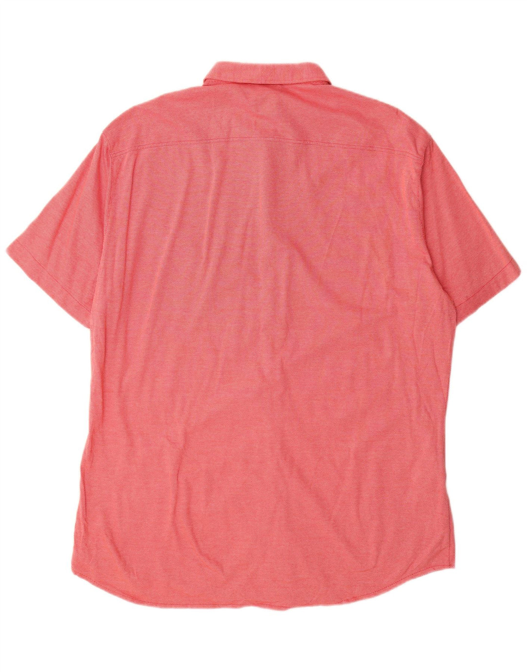 Hugo Boss Mens Stretch Short Sleeve Regular Fit Shirt XL Red Cotton