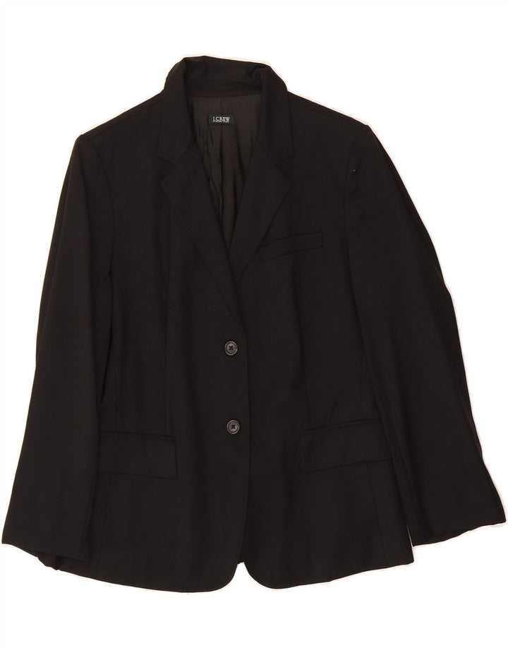J. CREW Womens 2 Button Blazer Jacket UK 14 Medium Black Vintage J. Crew and Second-Hand J. Crew from Messina Hembry 