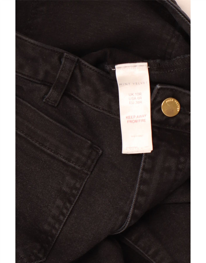 MINT VELVET Womens High Waist Straight Jeans UK 10 Small W28 L30 Black