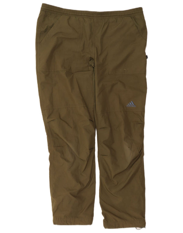 Adidas Mens Tracksuit Trousers Medium Khaki Polyester