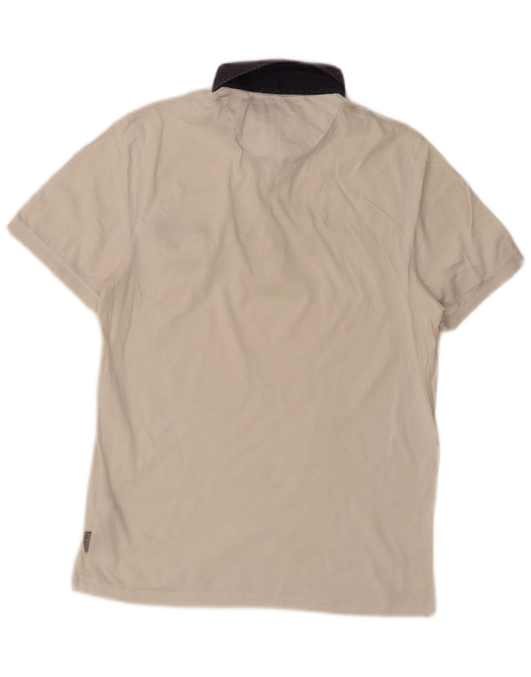 Ted Baker Mens Polo Shirt Size 3 Medium White Cotton