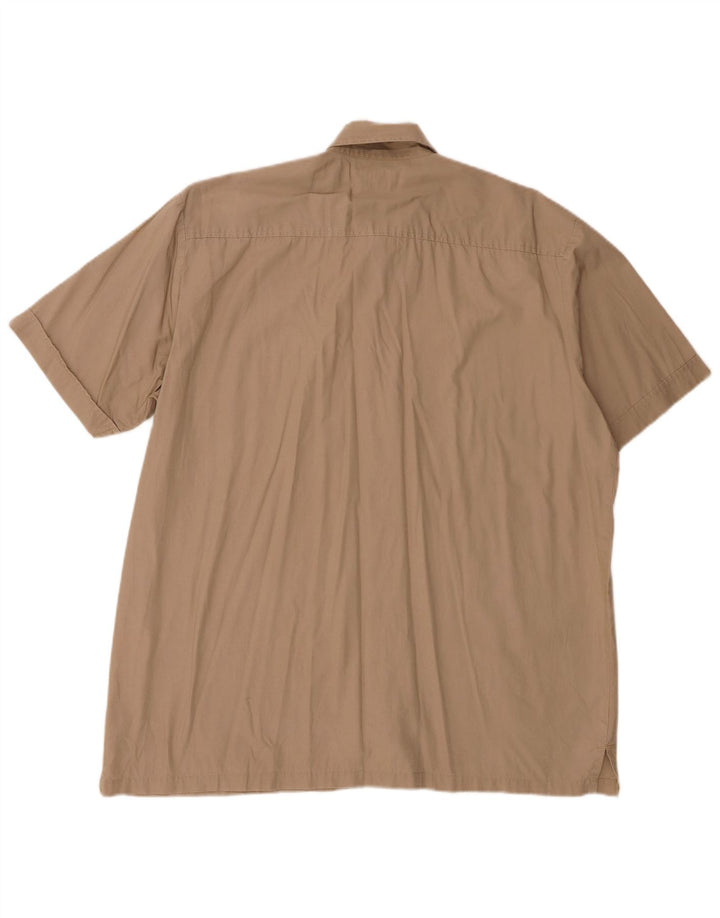 Levi's Mens Short Sleeve Shirt Large Beige Cotton