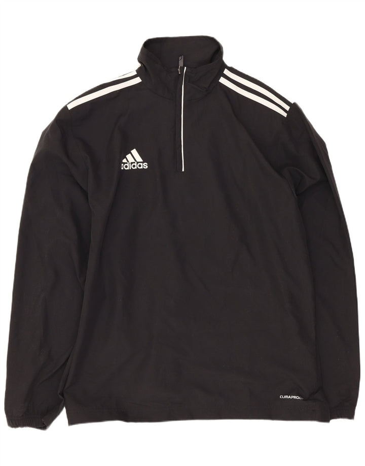 Adidas Mens Clima Proof Pullover Tracksuit Top UK 34/36 Small Black