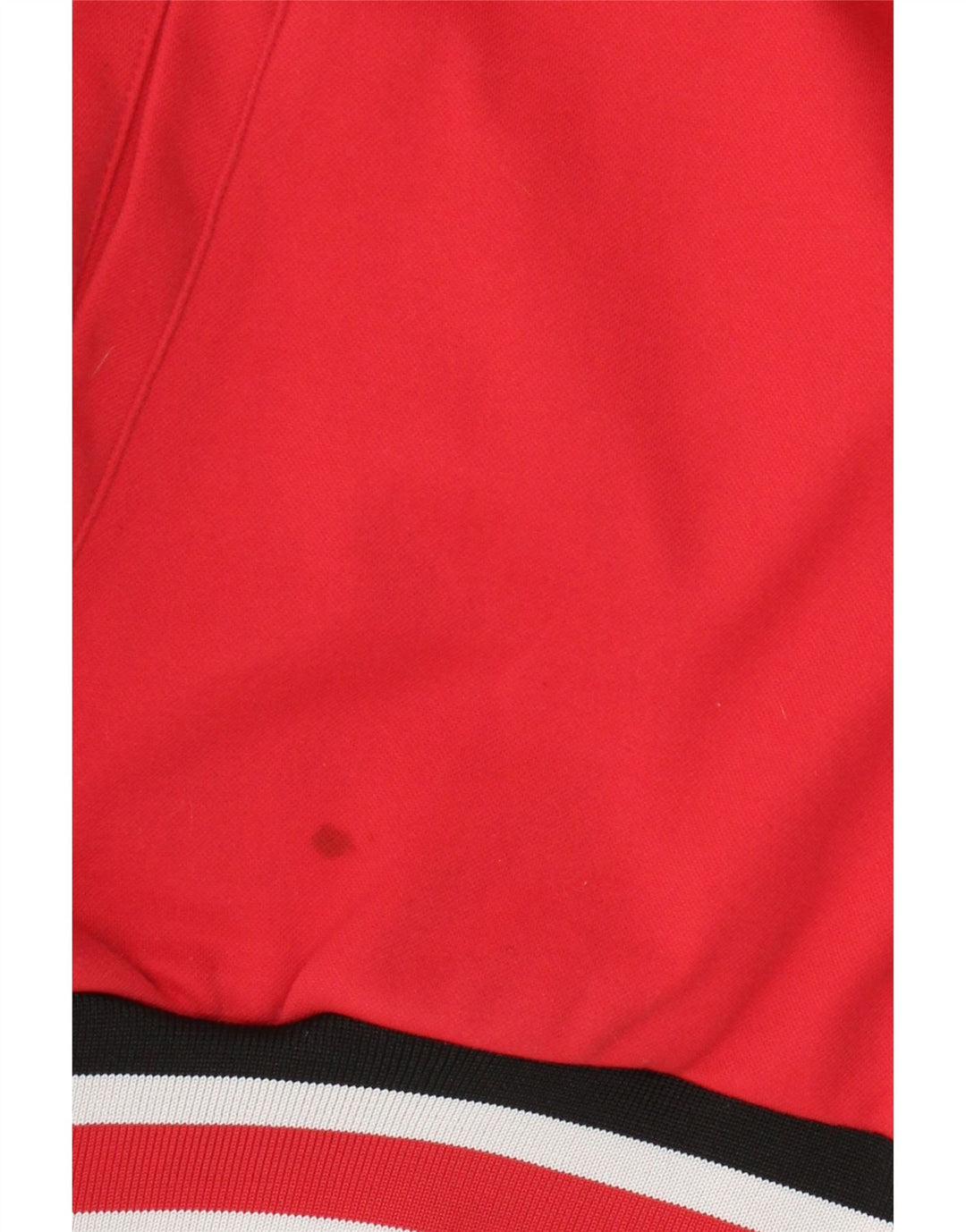 Asics Mens Zip Hoodie Sweater Medium Red Striped Sports