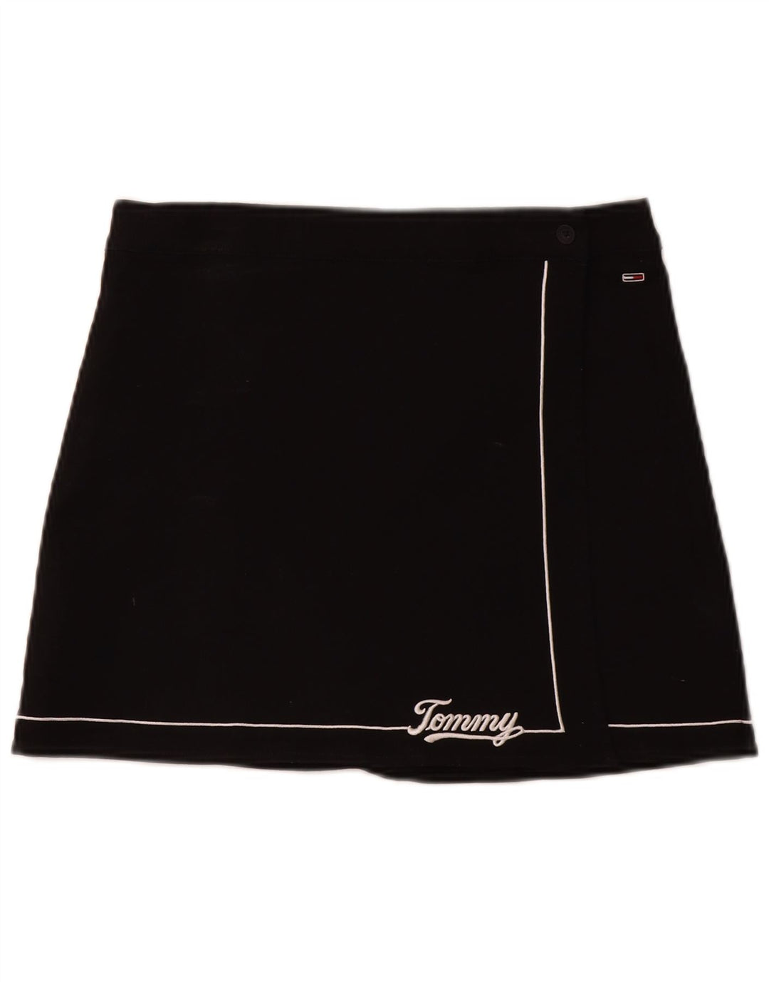TOMMY HILFIGER Womens Mini Wrap Skirt Medium W28 Black Cotton