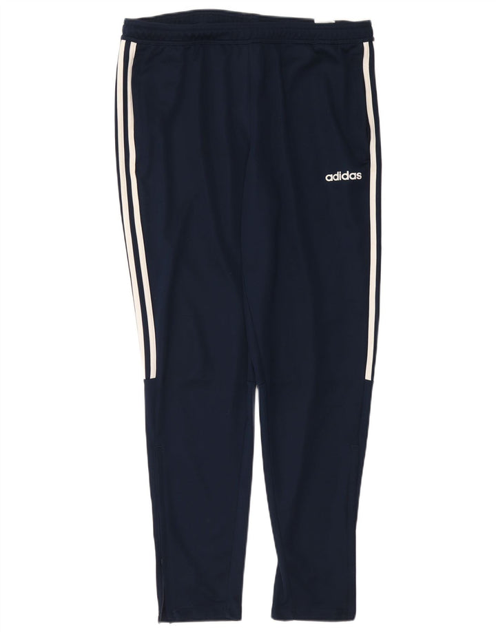 ADIDAS Mens Aeroready Tracksuit Trousers Large  Navy Blue Polyester