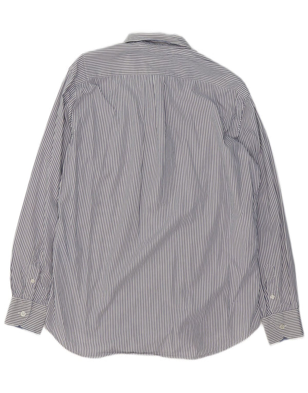 HARMONT & BLAINE Mens Regular Fit Shirt XL Blue Pinstripe Cotton
