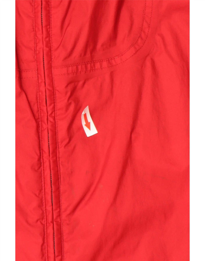 Adidas Mens Hooded Rain Jacket UK 44/46 Large Red Polyamide