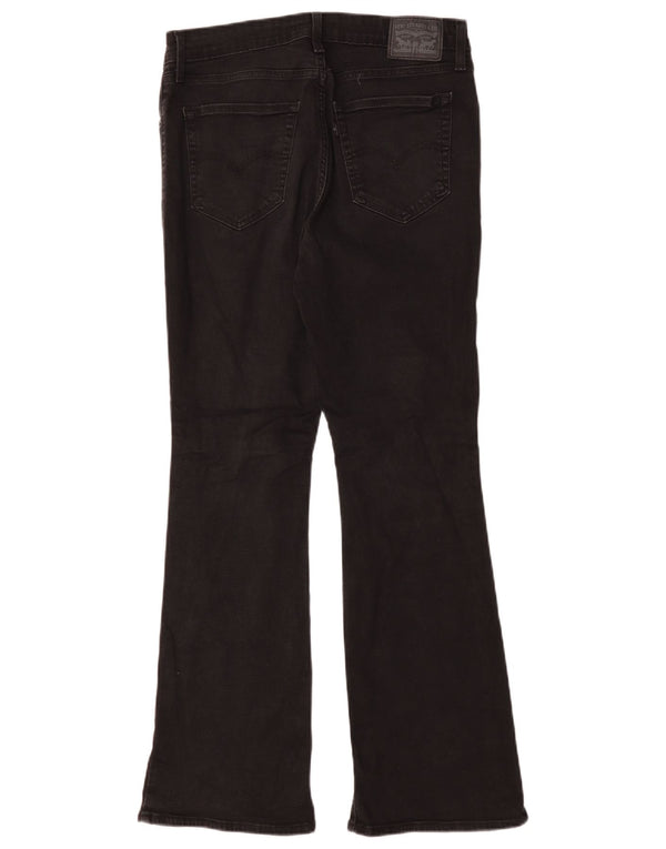 Levi's Womens 725 High Rise Bootcut Jeans W31 L30 Black Cotton