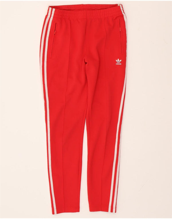 ADIDAS Womens Tracksuit Trousers UK 10 Small  Red Polyester