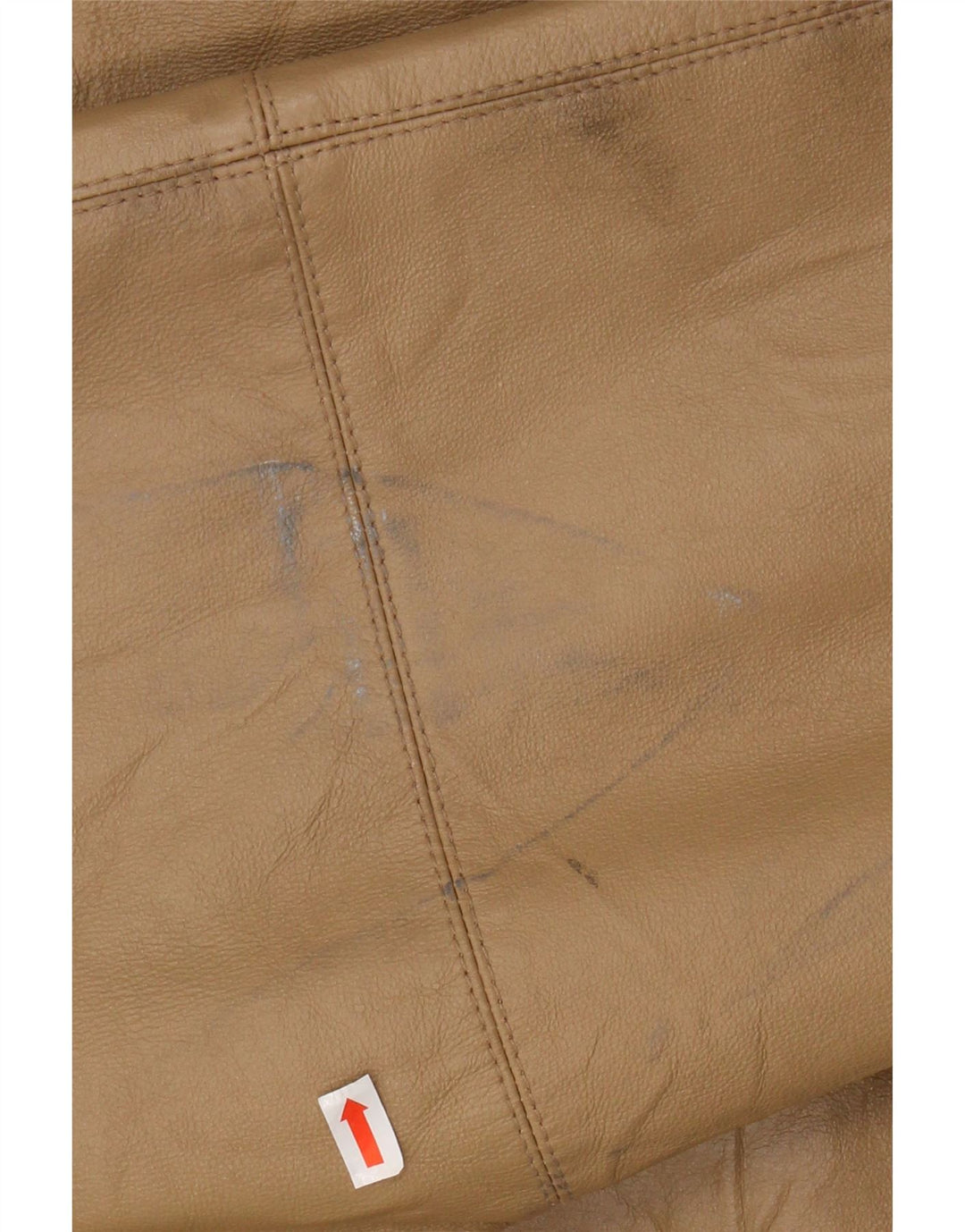 VINTAGE Womens Oversized Hooded Leather Coat IT 46 Large Brown Leather