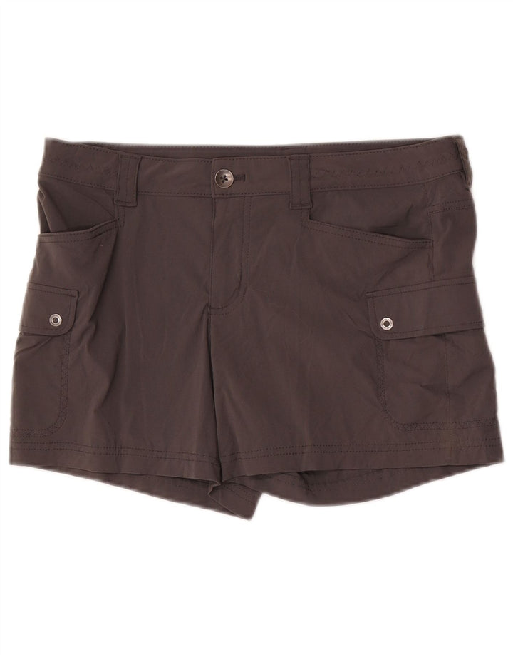 Eddie Bauer Womens Cargo Shorts US 8 Medium W32  Grey Nylon