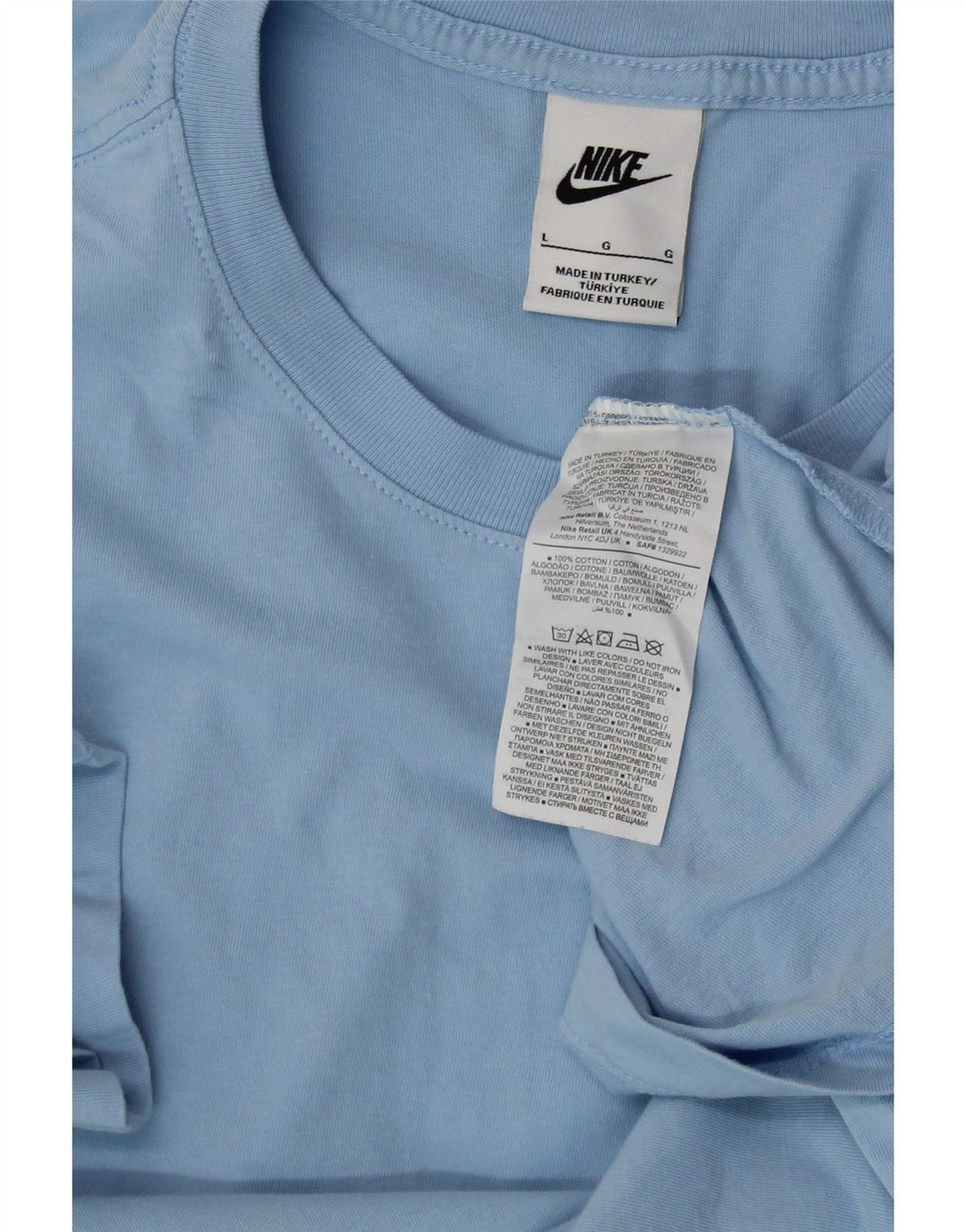 NIKE Womens T-Shirt Top UK 16 Large Blue Cotton