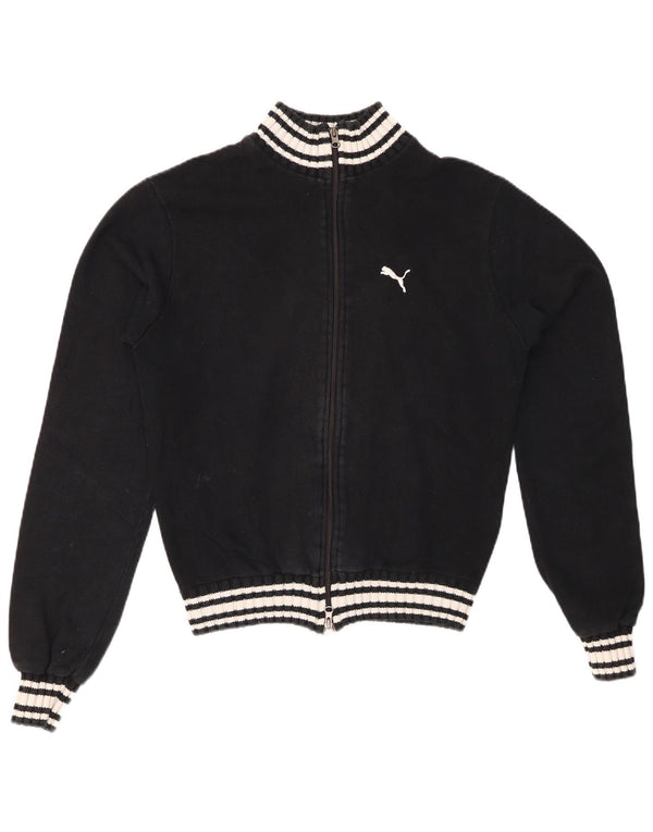 PUMA Womens Tracksuit Top Jacket UK 18 XL Black Cotton