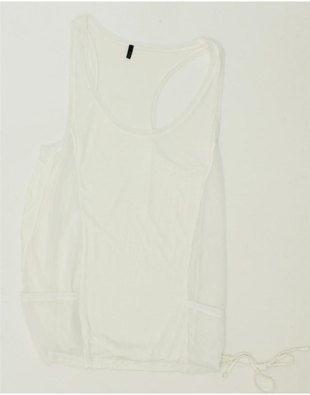 BENETTON Womens Sleeveless Blouse Top UK 8 Small White Vintage Benetton and Second-Hand Benetton from Messina Hembry 