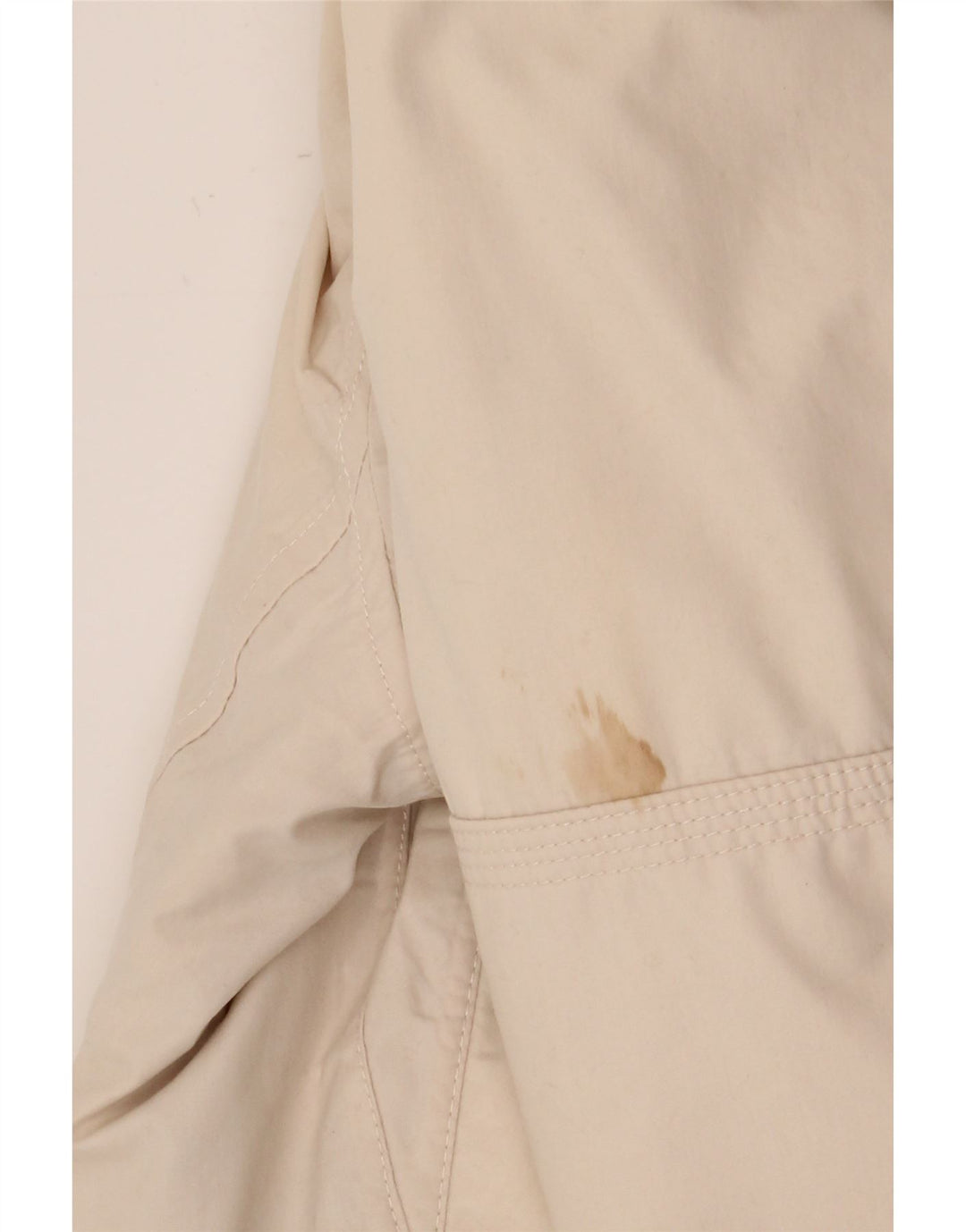 Timberland Mens Hooded Bomber Jacket UK 38 Medium Beige Cotton