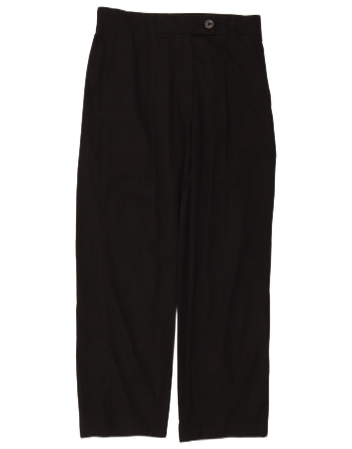MASSIMO DUTTI Womens Loose Fit Chino Trousers EU 38 Small W28 L26 Black