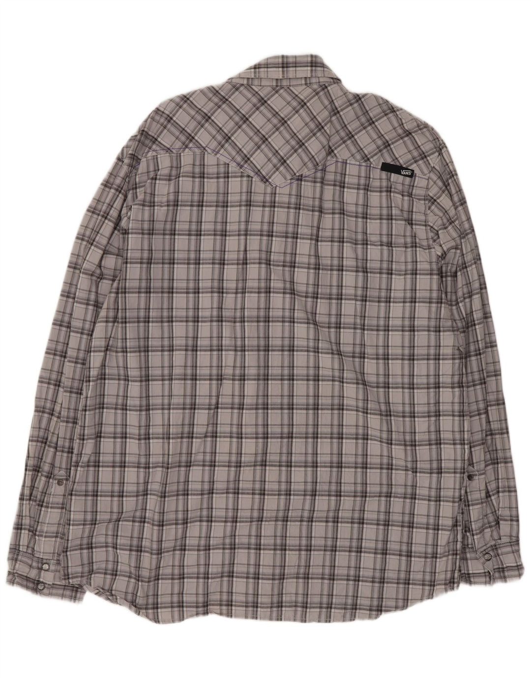 Vans Mens Shirt 2XL Grey Check Cotton