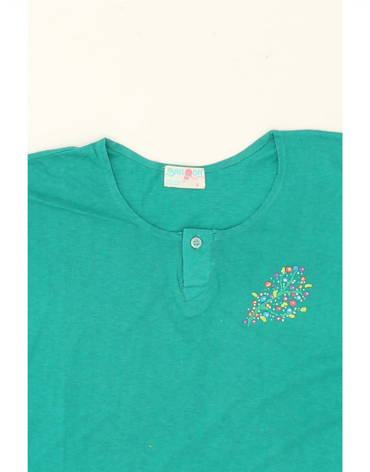 BALLOON Womens Oversized T-Shirt Top IT 40 Small Turquoise Cotton Vintage Balloon and Second-Hand Balloon from Messina Hembry 