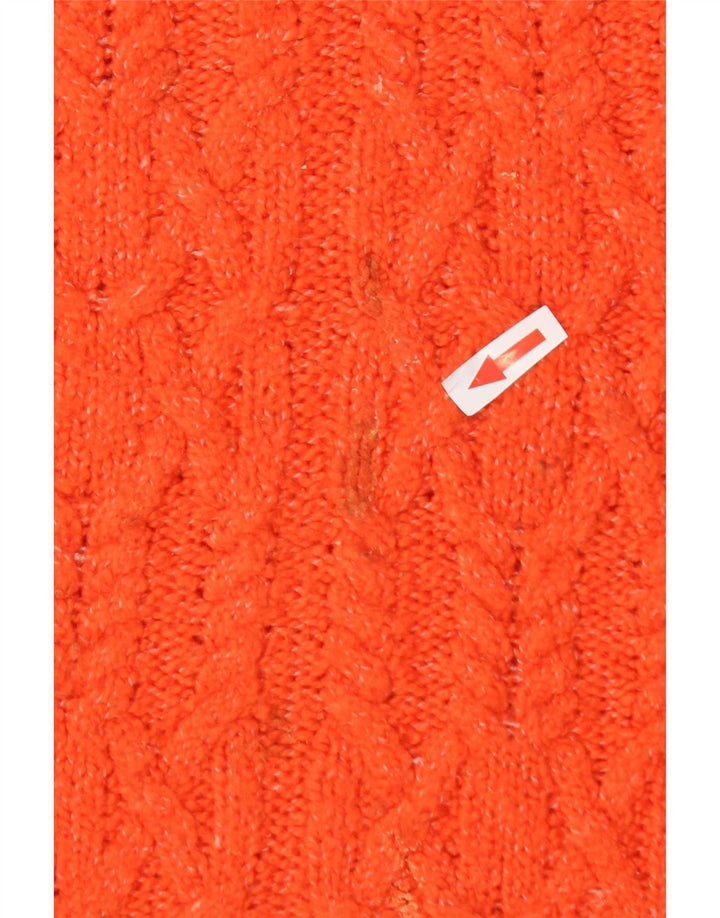 Marks & Spencer Womens Turtle Neck Jumper Sweater UK 14 Medium Orange