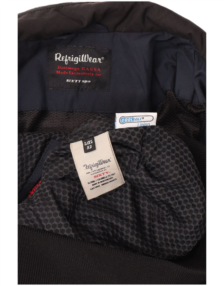 Refrigiwear Mens Bomber Jacket UK 40 Large Navy Blue Polyamide