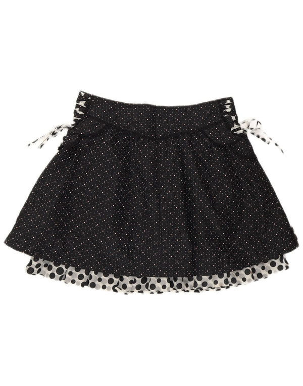A.YILIAN Womens Mini Skirt Large W30  Black Spotted