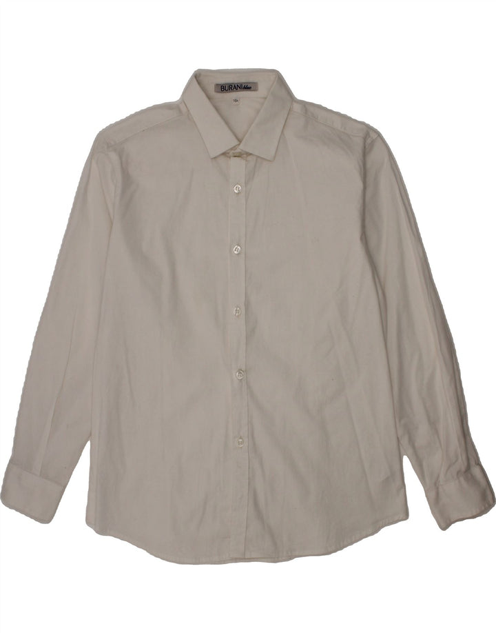 VINTAGE Boys Shirt 9-10 Years White Cotton Vintage Vintage and Second-Hand Vintage from Messina Hembry 