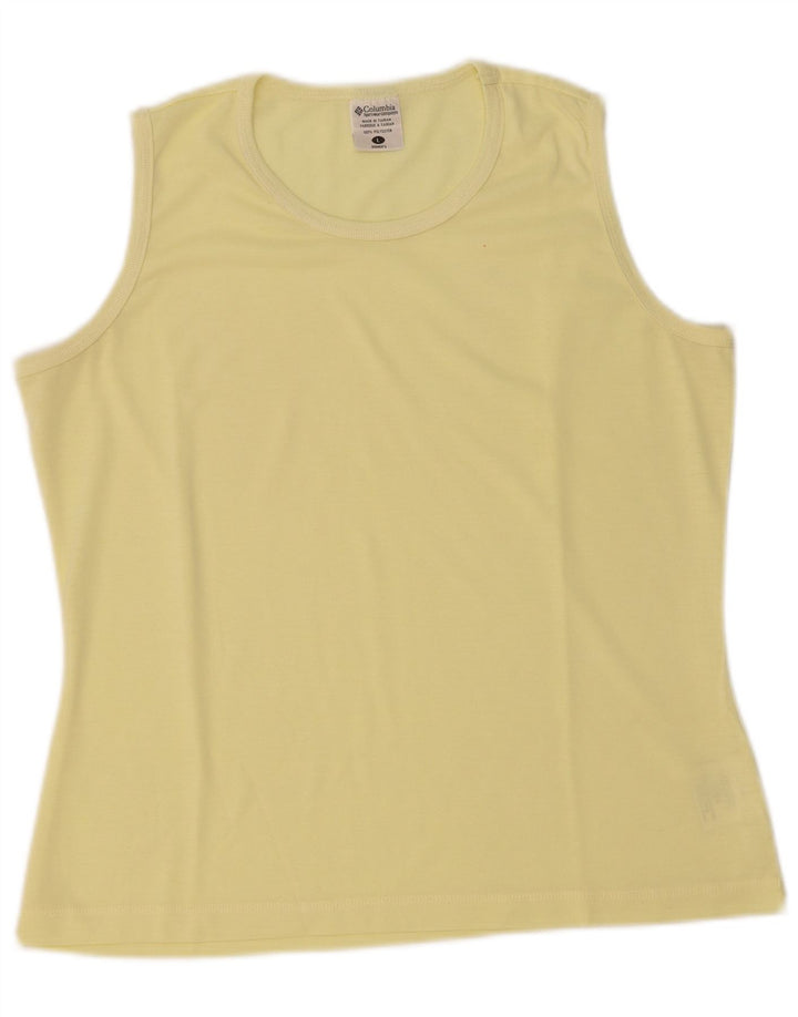 COLUMBIA Womens Vest Top UK 16 Large Yellow Polyester