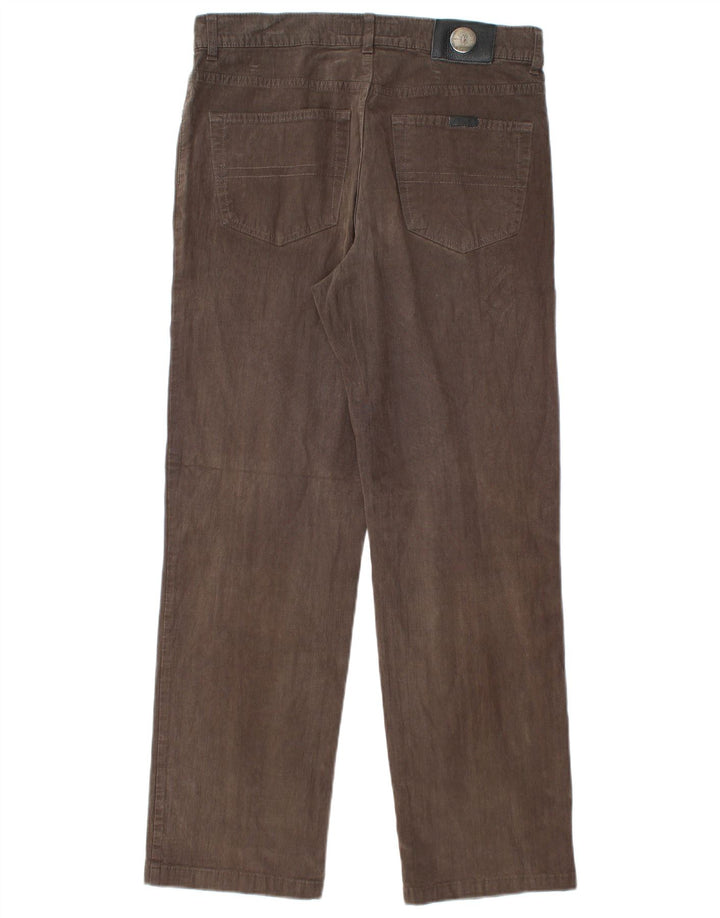 TRUSSARDI Mens Straight Casual Trousers IT 50 Large W34 L29 Brown
