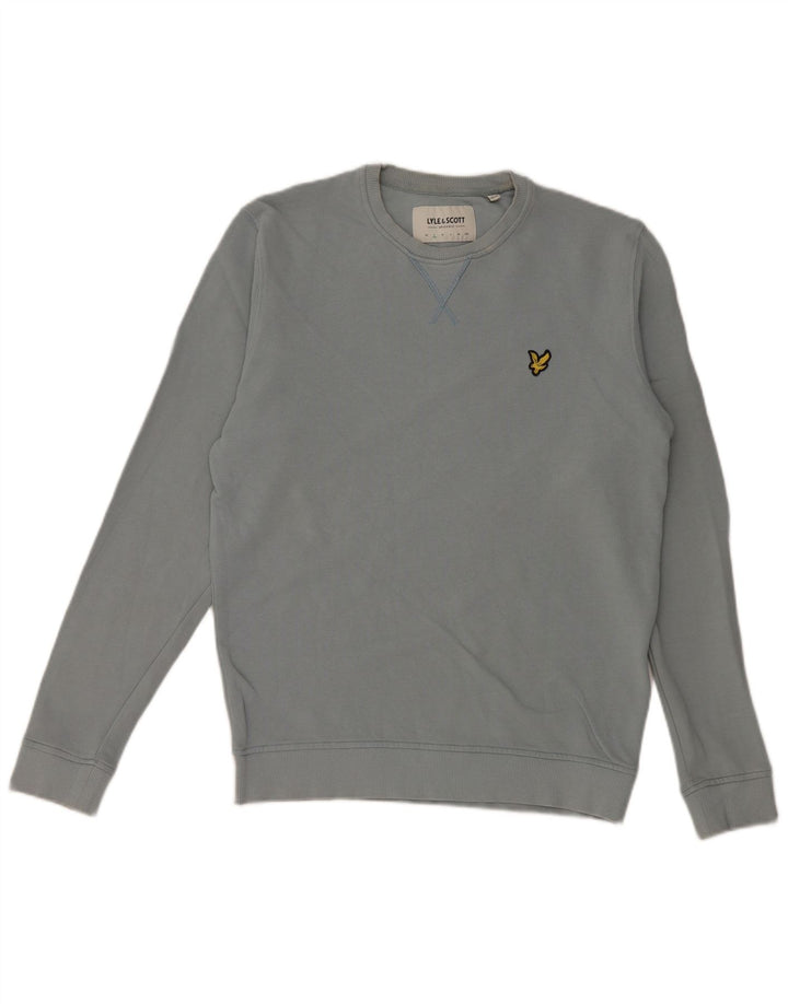 Lyle & Scott Mens Sweatshirt Jumper Small Blue Cotton