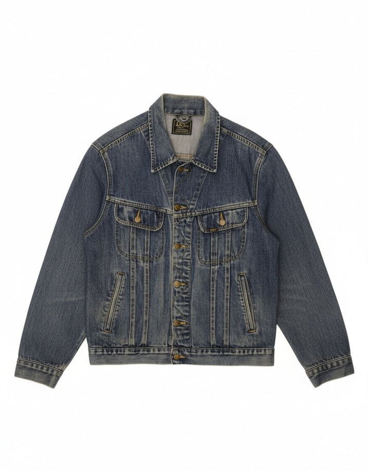 LEE Mens Denim Jacket UK 40 Large Blue Cotton