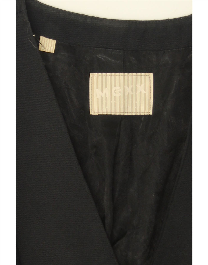 MEXX Womens Double Breasted Blazer Jacket EU 38 Medium Black Polyester Vintage Mexx and Second-Hand Mexx from Messina Hembry 