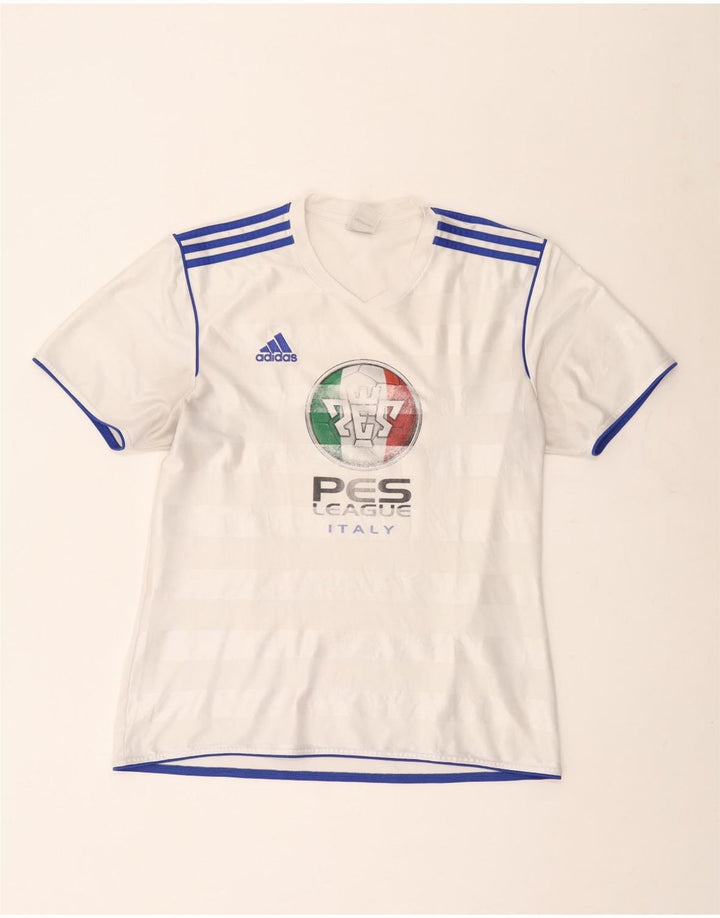 Adidas Mens Graphic T-Shirt Top Large White Polyester