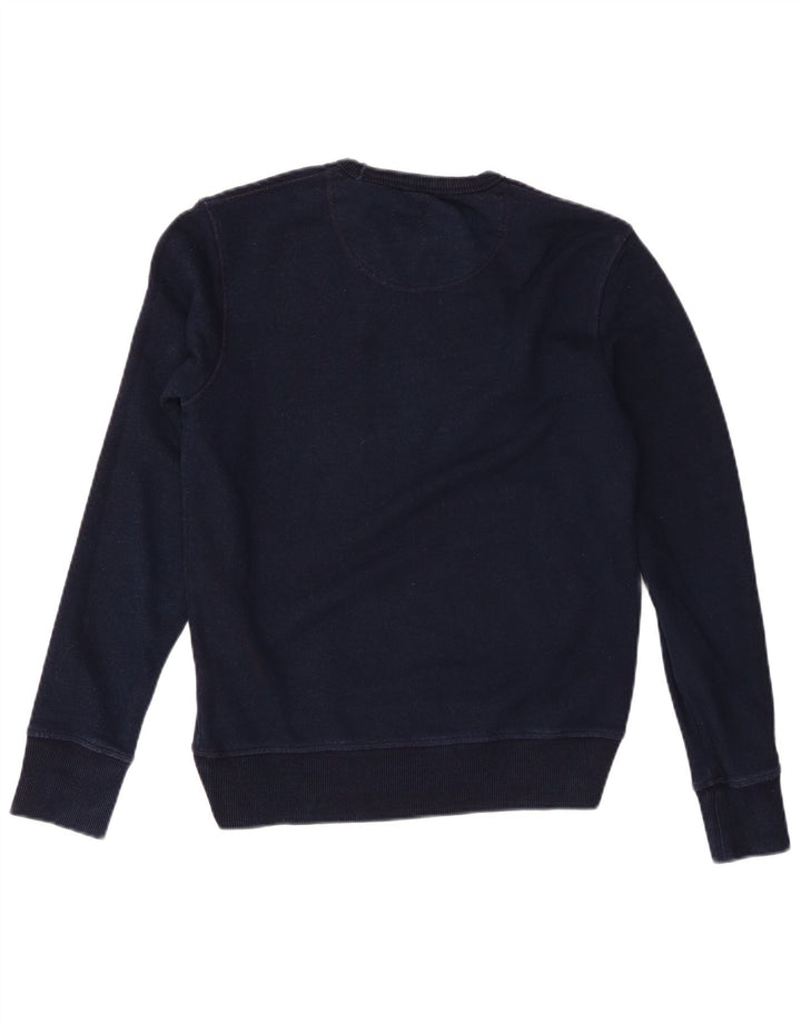 Belstaff Mens Graphic Sweatshirt Jumper Small Navy Blue Cotton