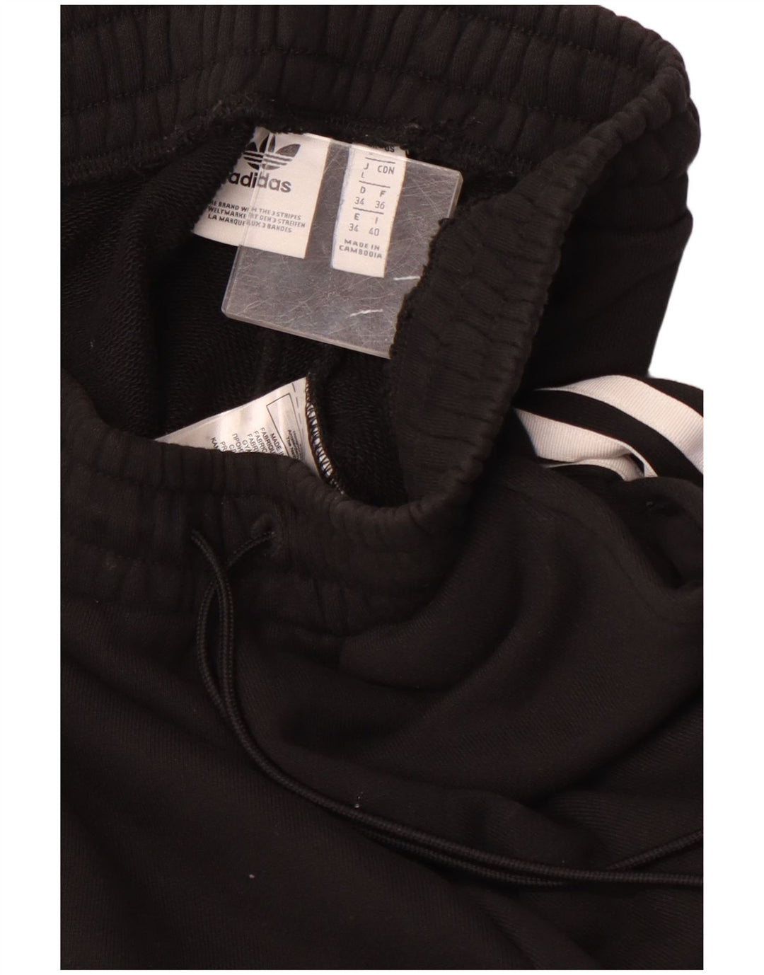 ADIDAS Womens Tracksuit Trousers Joggers UK 8 Small Black Cotton