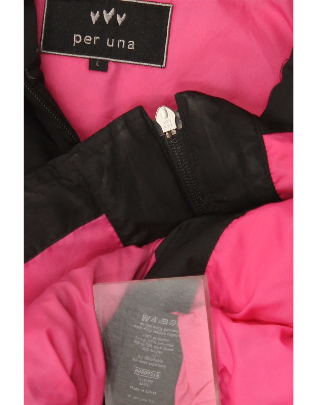 Per Una Womens Hooded Padded Coat UK 16 Large Black Polyester