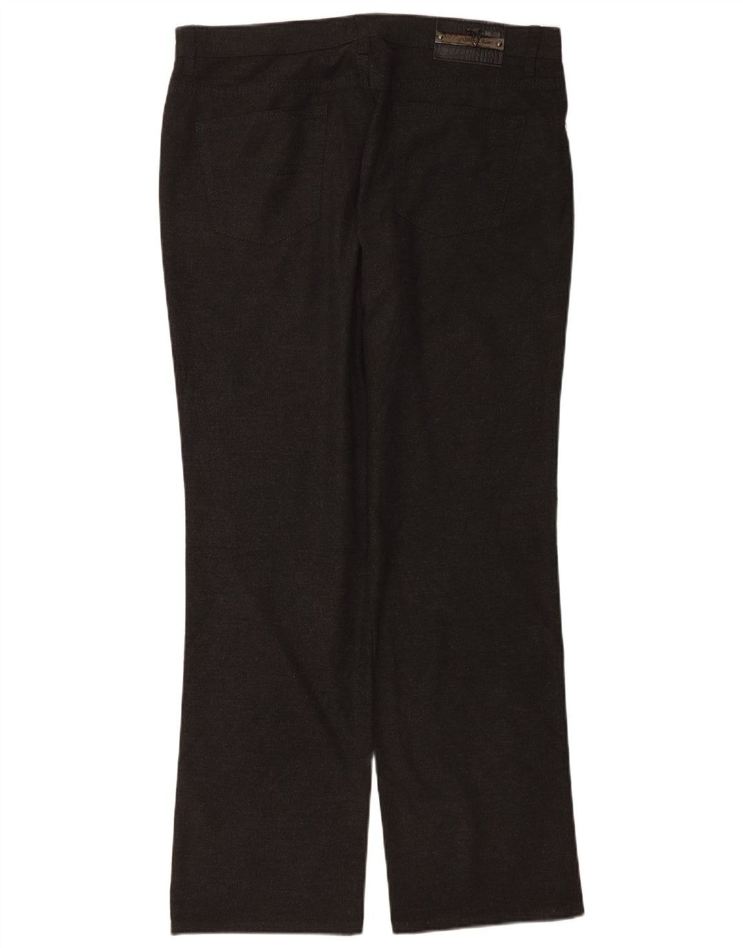 Trussardi Mens Straight Casual Trousers W34 L30 Grey Polyester