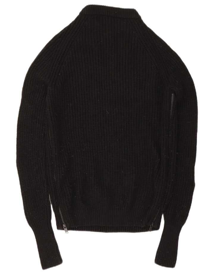 Cos Mens Crew Neck Jumper Sweater XS Black Wool