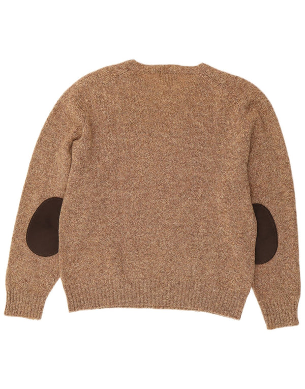 Kappa Womens Crew Neck Jumper Sweater UK 16 Large Brown Wool