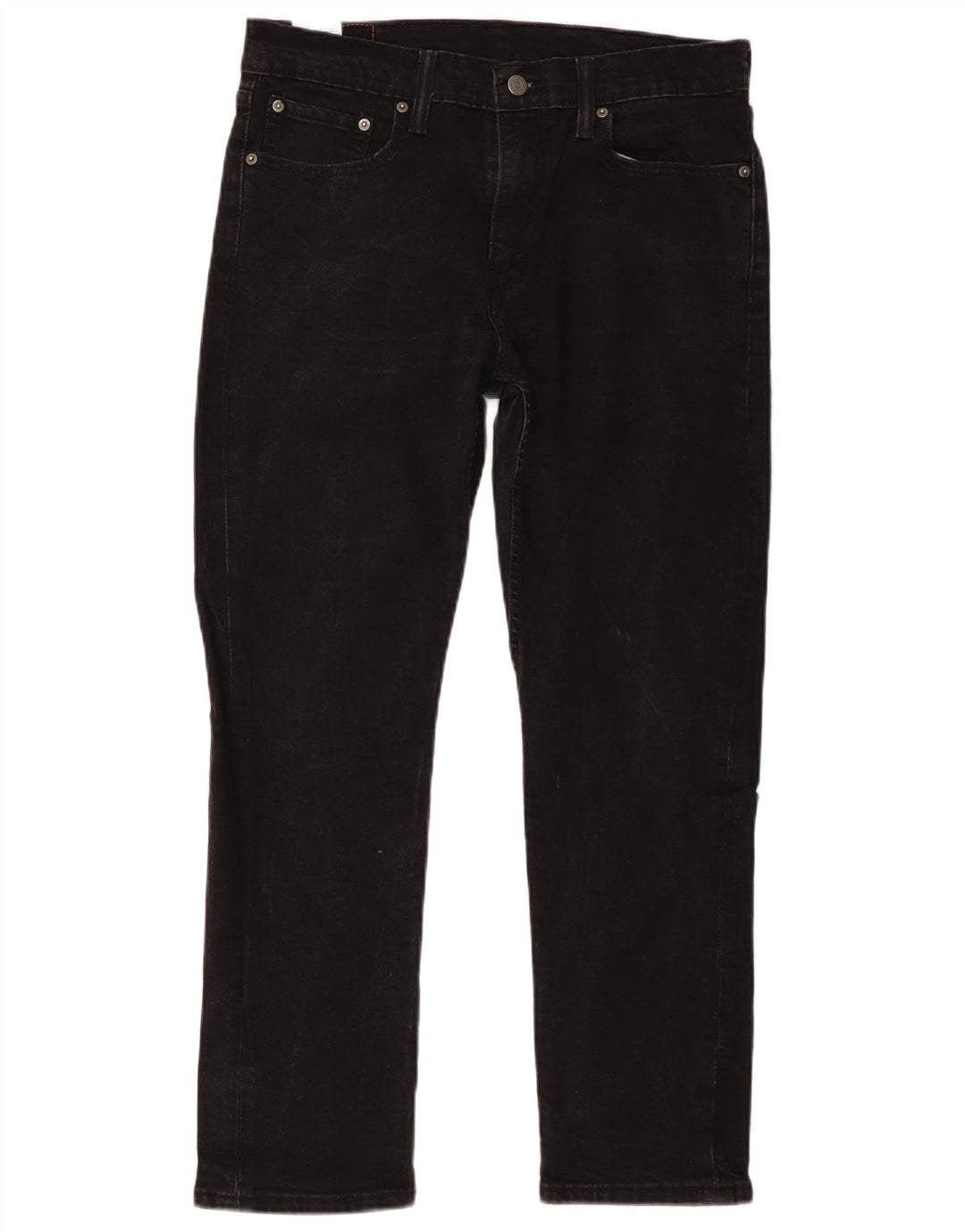 Levi's Mens 502 Straight Jeans W33 L27 Black Cotton