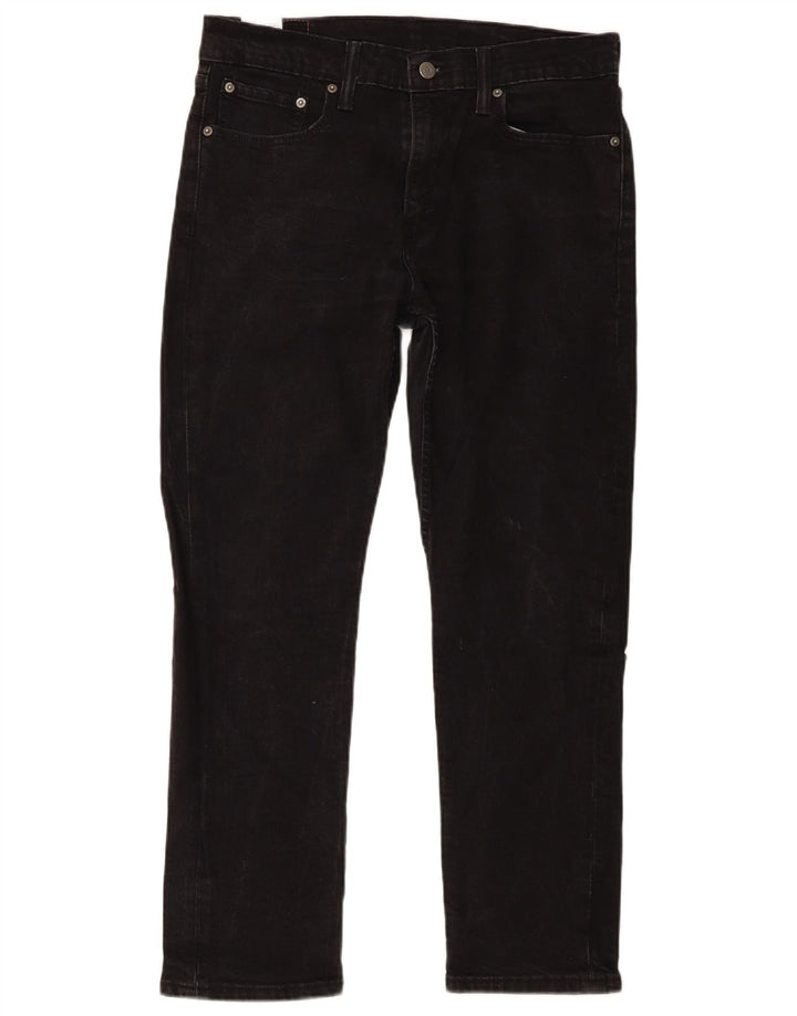 Levi's Mens 502 Straight Jeans W33 L27 Black Cotton